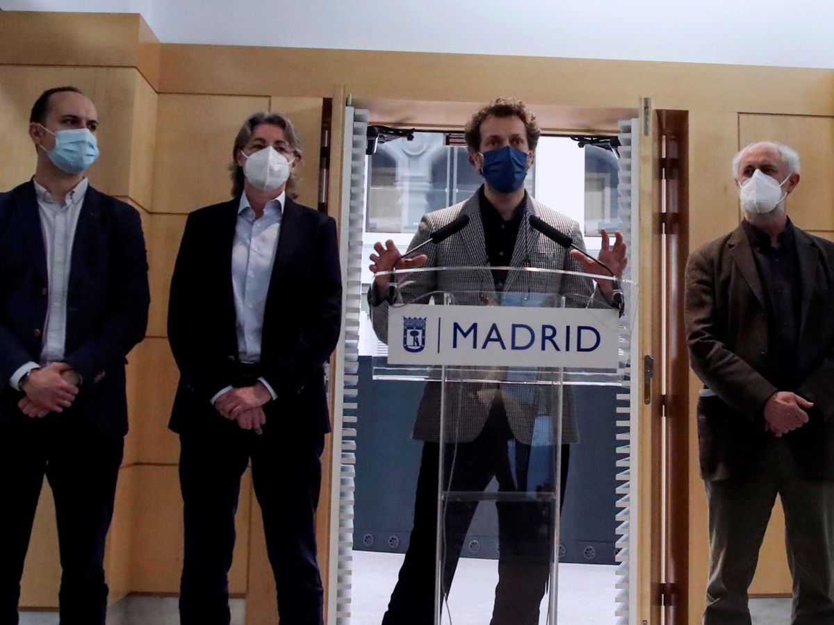 Foto: Los cuatro ediles críticos de Más Madrid. (EFE)