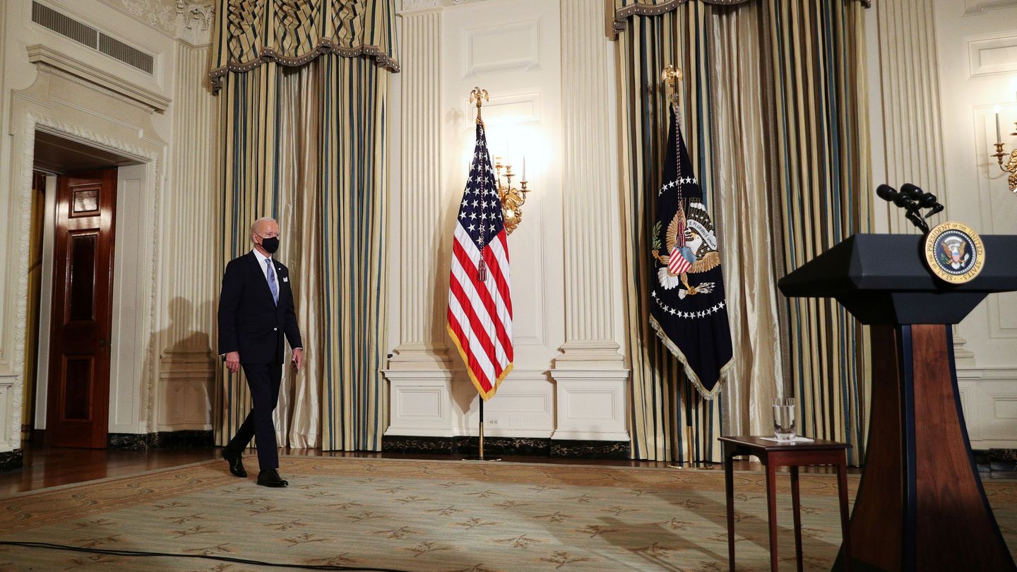 El presidente Joe Biden, durante la inauguración de su mandato. (Reuters)


