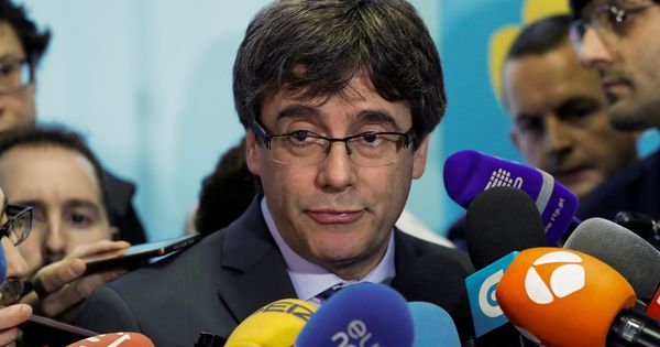 Foto: El expresidente catalán Carles Puigdemont, desde Bruselas. (Reuters)