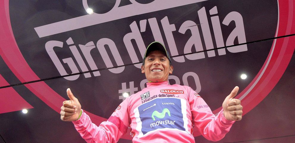 Nairo Quintana, actual maglia rosa.