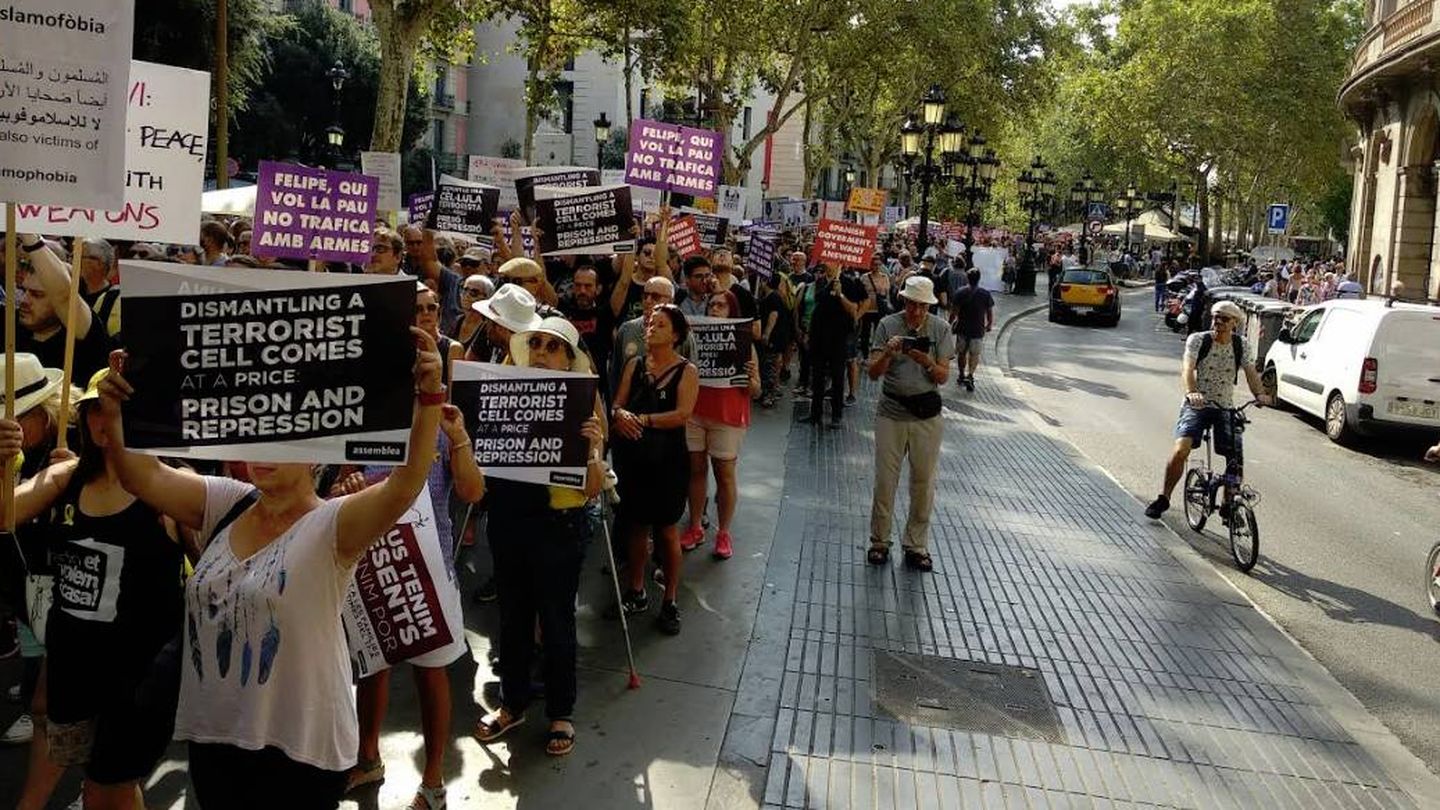 La manifestación convocada por los CDR.(Juan Soto Ivars)