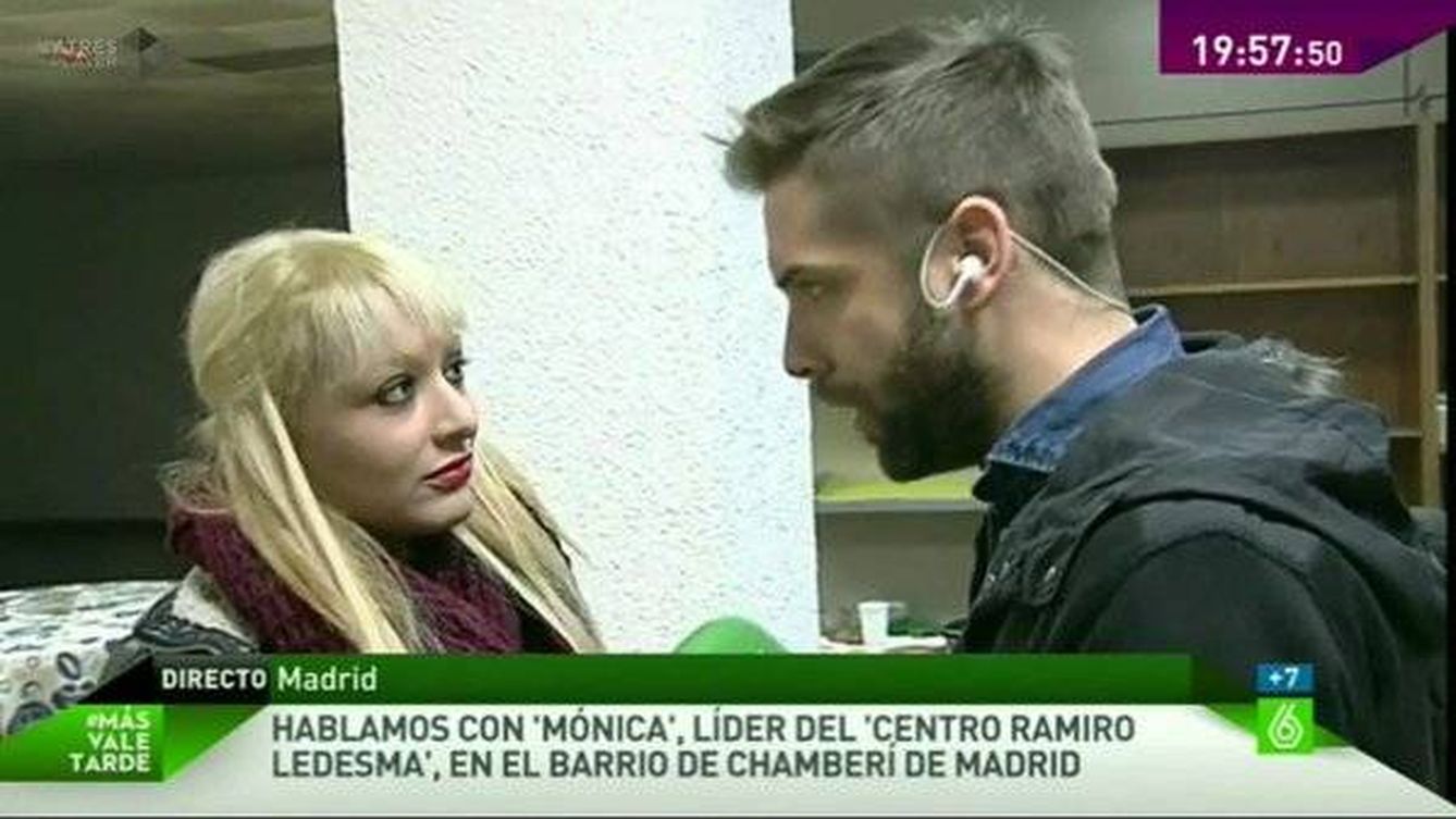 Melisa, entrevistada en 'Más Vale Tarde' (laSexta) con el nombre de 'Mónica' (Enero 2015)