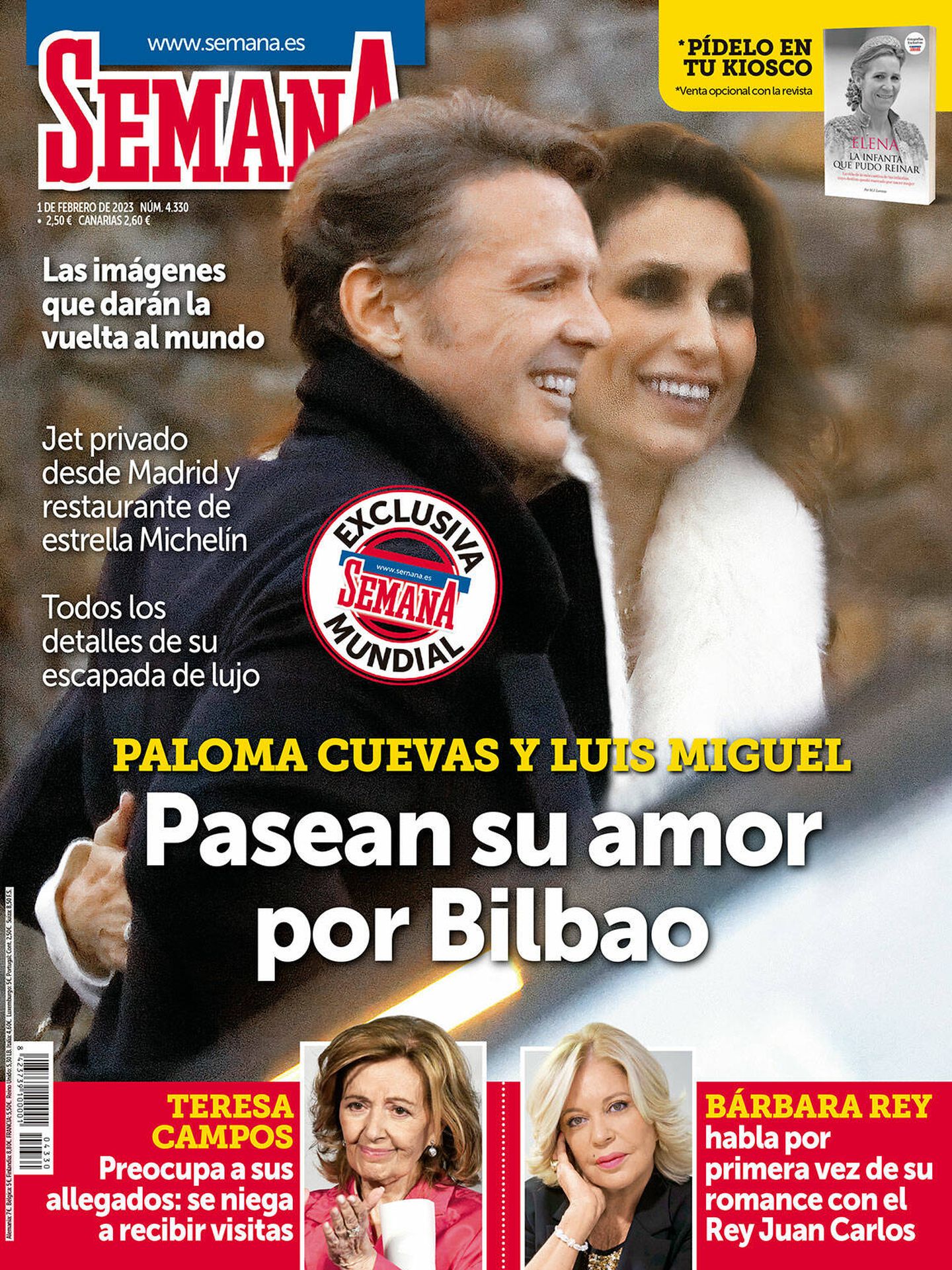 Paloma Cuevas y Luis Miguel pasean su amor en la portada de 'Semana'.