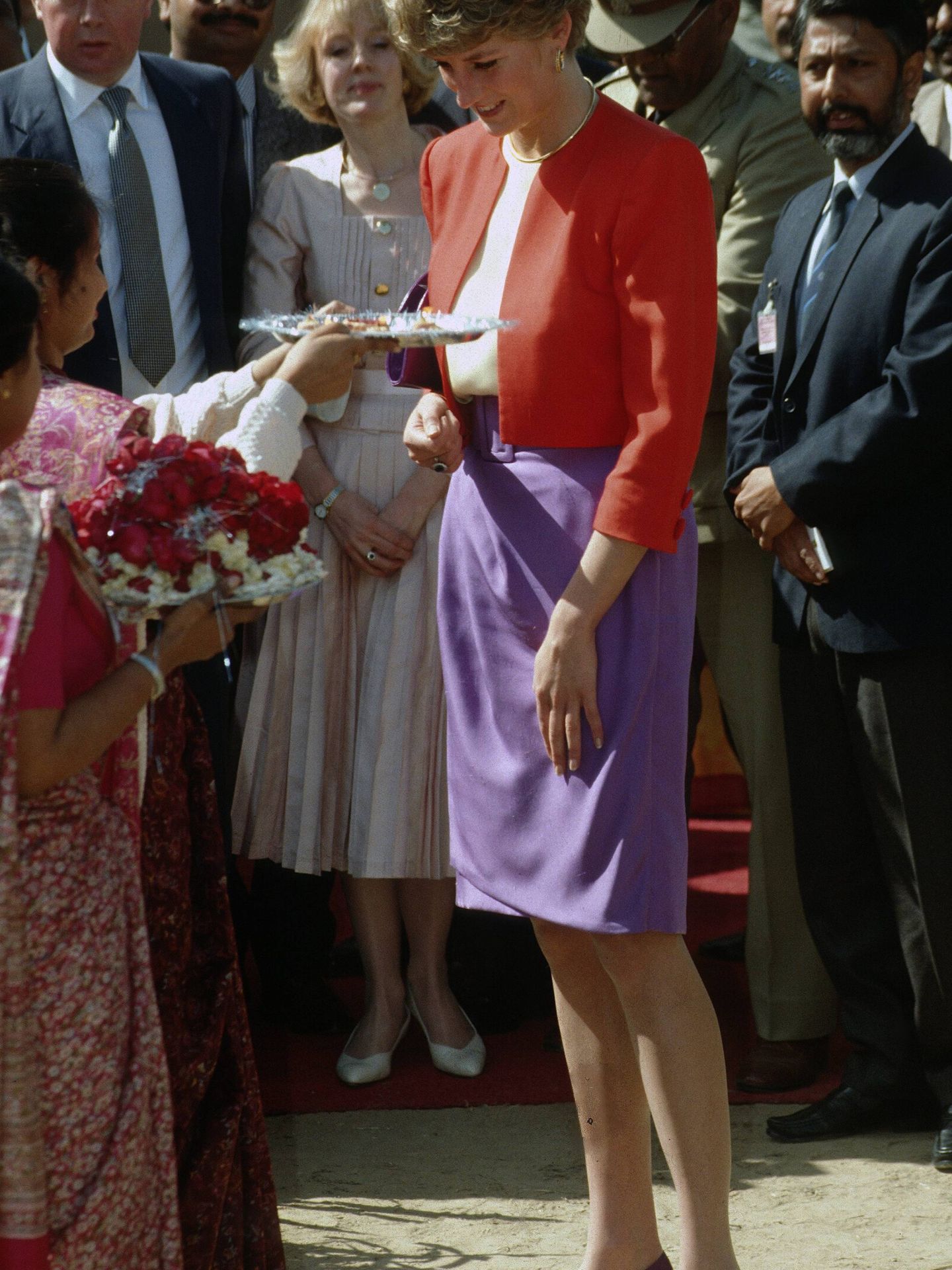 La princesa Diana, en una visita a India en 1992. (Cordon Press)