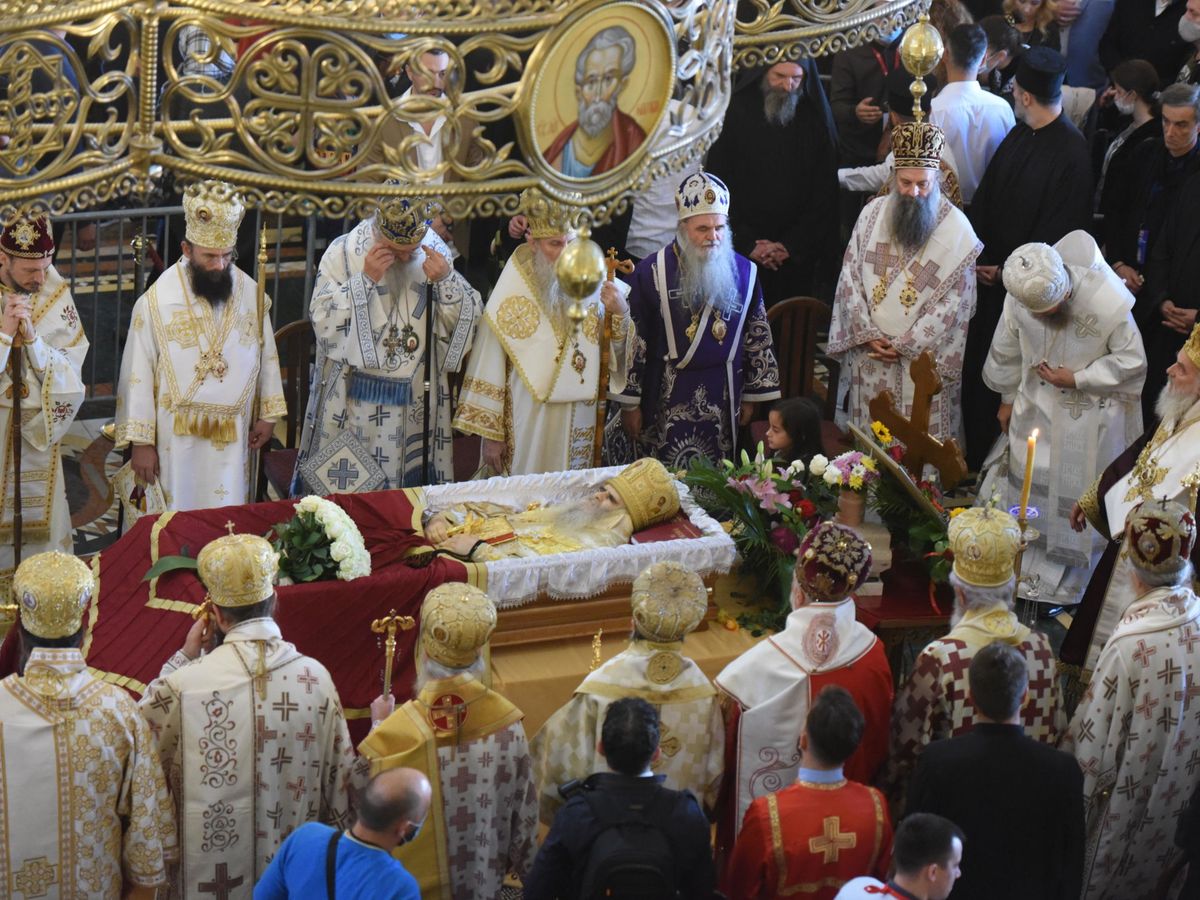 Foto: Funeral del arzobispo serbio Amfilohije. (Reuters)