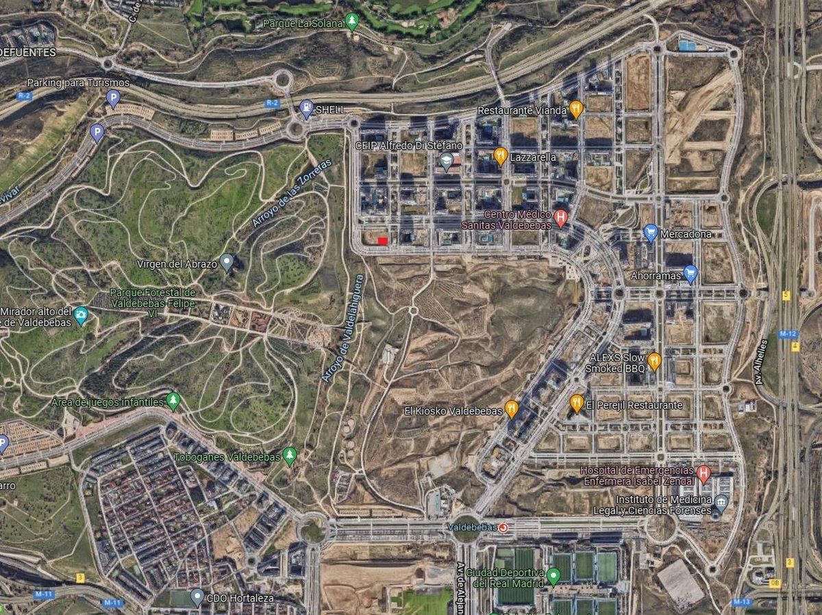 Foto: Vista aérea de Valdebebas. (Google Maps)