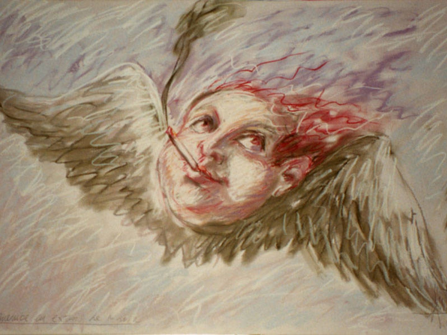 Una de las pinturas de su colección 'Maltratados de Ángeles'