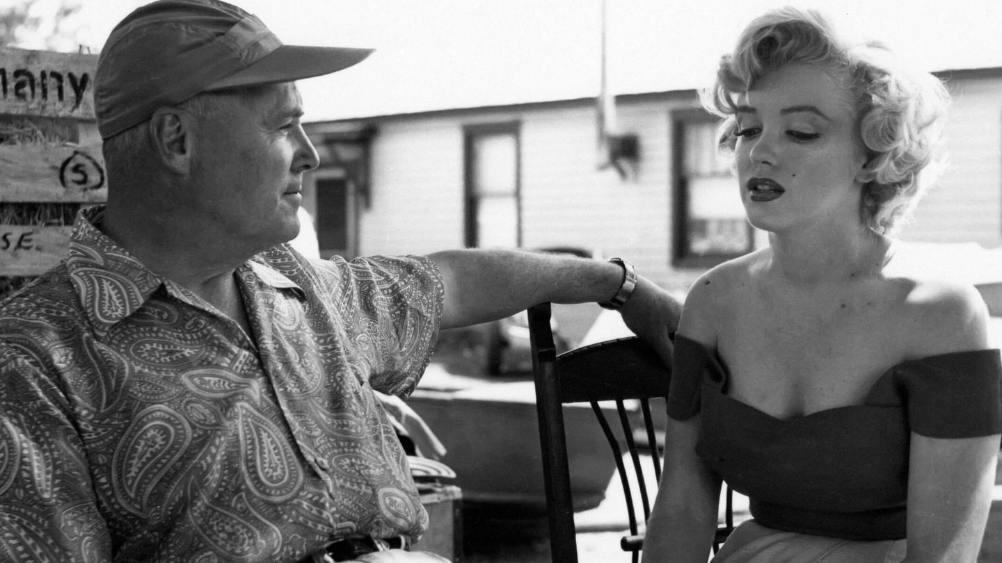 Henry Hathaway y Marilyn Monroe,  durante el rodaje. (Cordon Press)