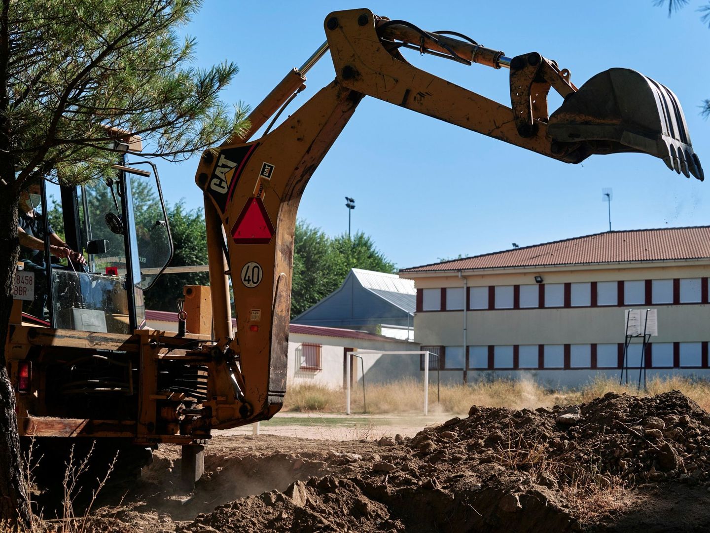 Obras en un colegio de Ávila para mejorar los accesos y señalizaciones