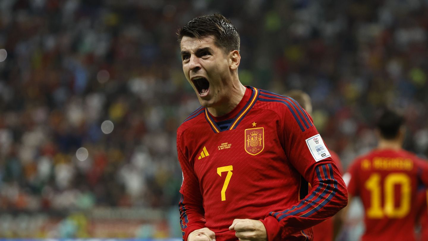 Morata fue el autor del gol de España. (EFE/José Méndez)