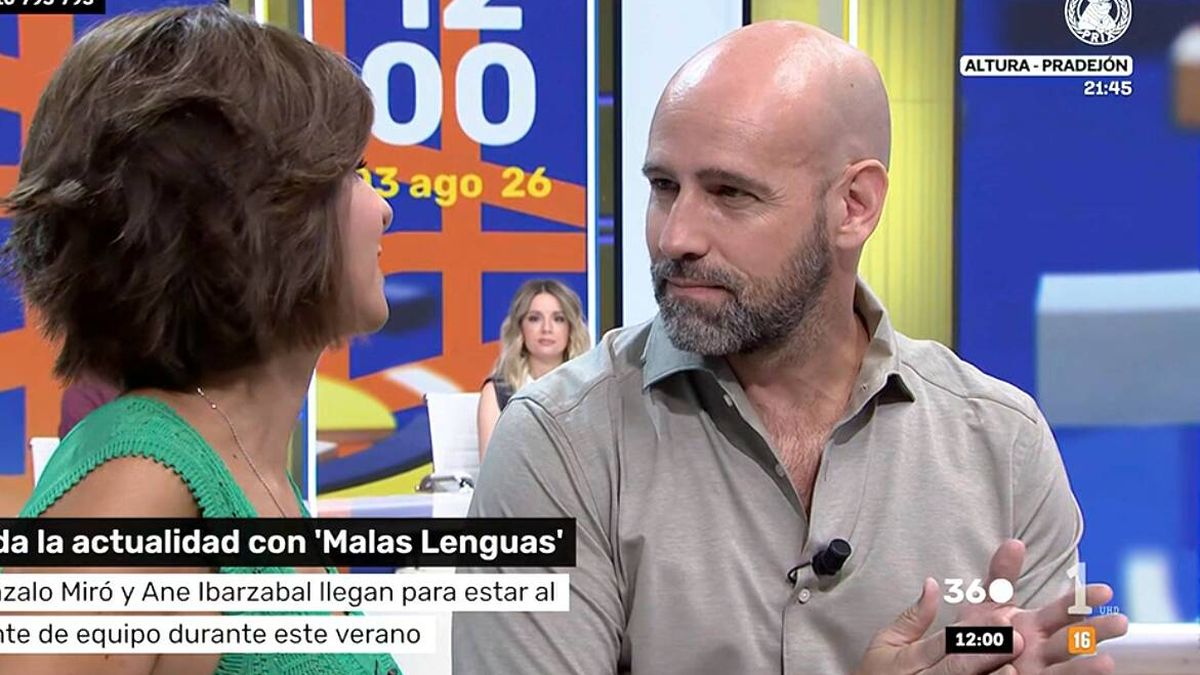 Gonzalo Miró en su debut en Malas lenguas