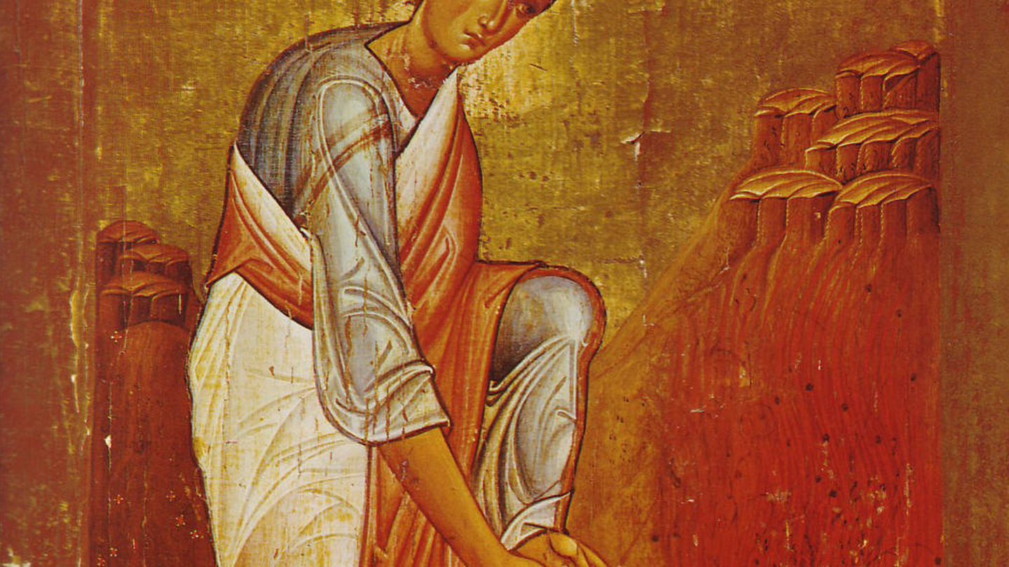 Moisés y la zarza ardiente (Monasterio de Santa Catalina del Sinaí, Egipto).