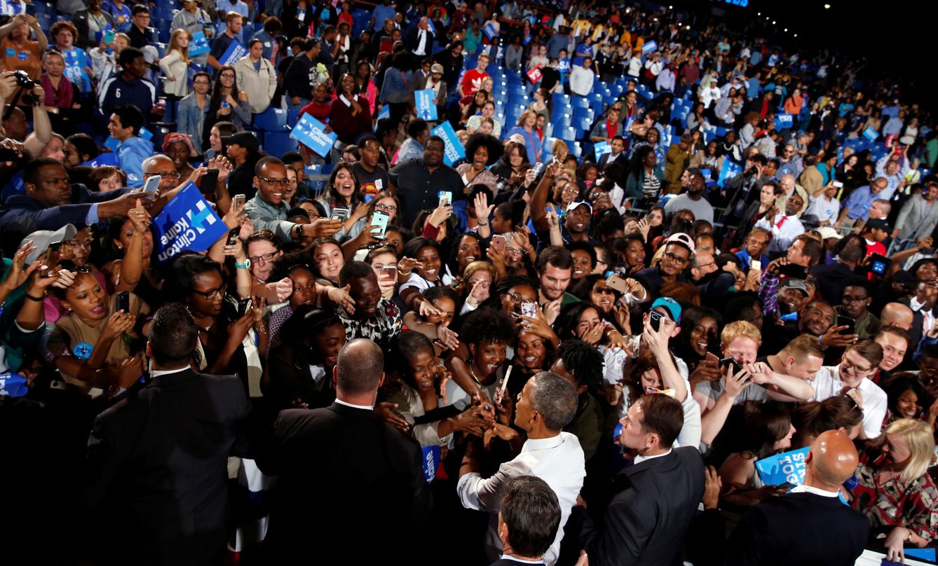 Barack Obama, en un acto de campaña de Hillary Clinton. (Reuters)