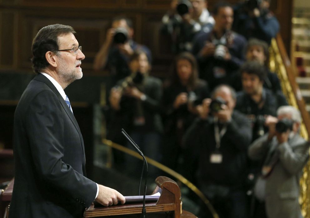 Foto: - El presidente del Gobierno, Mariano Rajoy, durante su comparecencia (Efe)