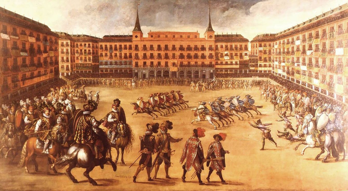 Los juegos bélicos en la Plaza Mayor. (Cedida: Museo de Madrid)