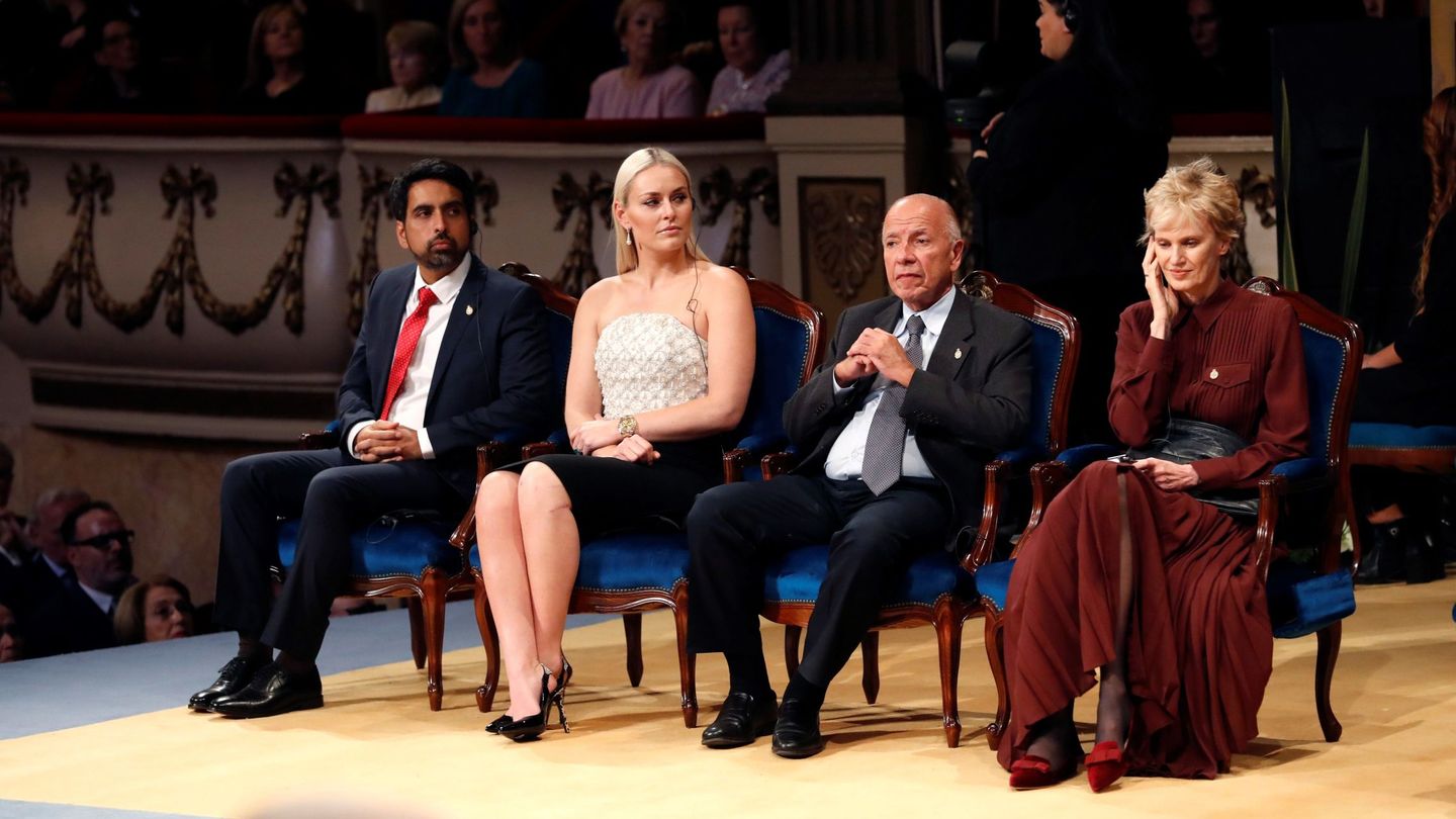 Salman Khan, Lindsey Vonn, Alejandro Portes, y Siri Hustvedt en los Premios Princesa de Asturias (EFE)