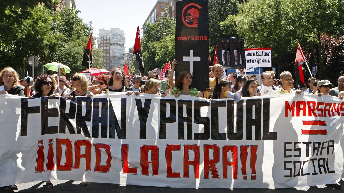 Manifestación de los trabajadores de Viajes Marsans (Efe)