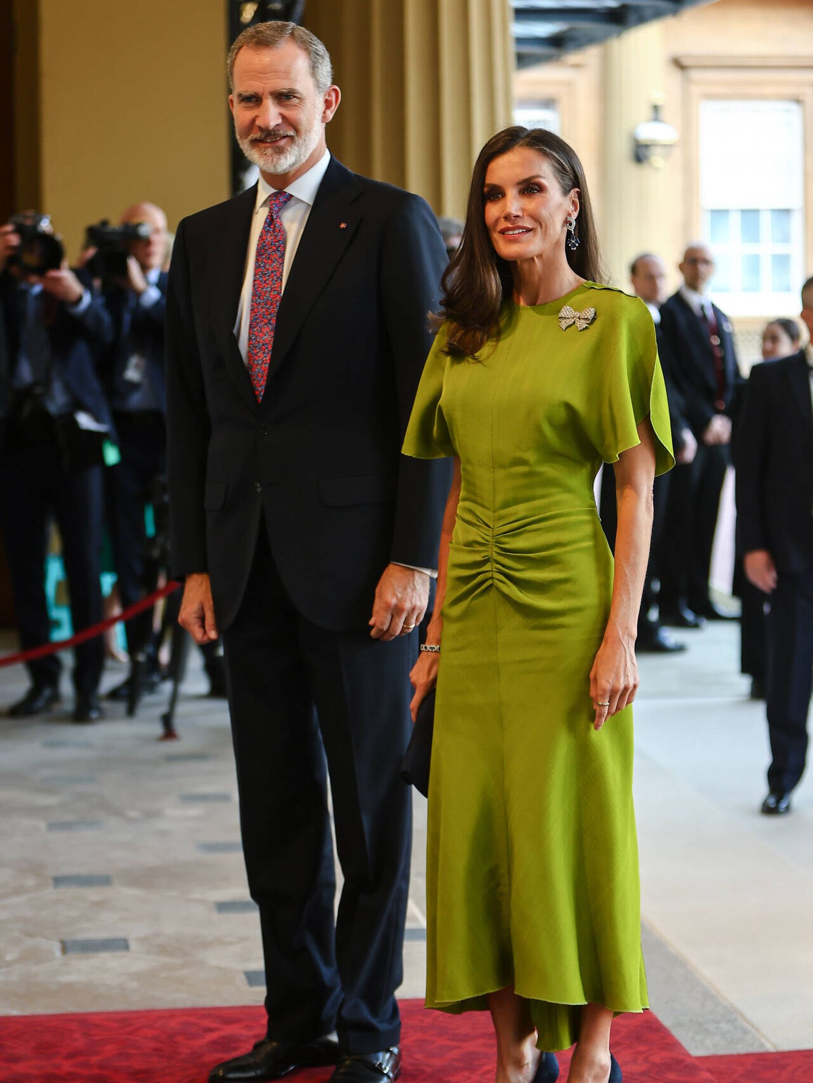 Los reyes Felipe y Letizia en la recepción que Carlos III ofreció como previa a la coronación en mayo de 2023. (EFE/ Casa Real Jose Jiménez)