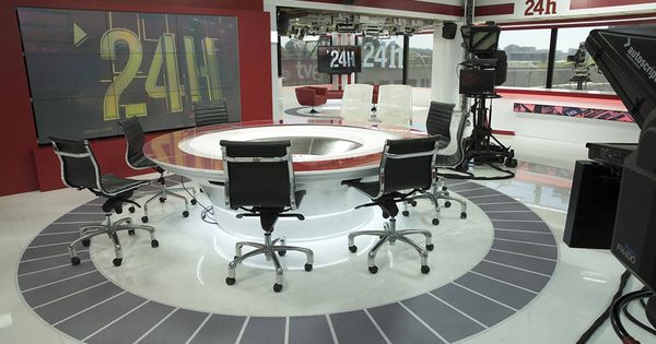 Foto: Nuevo plató del Canal 24 Horas. (RTVE)