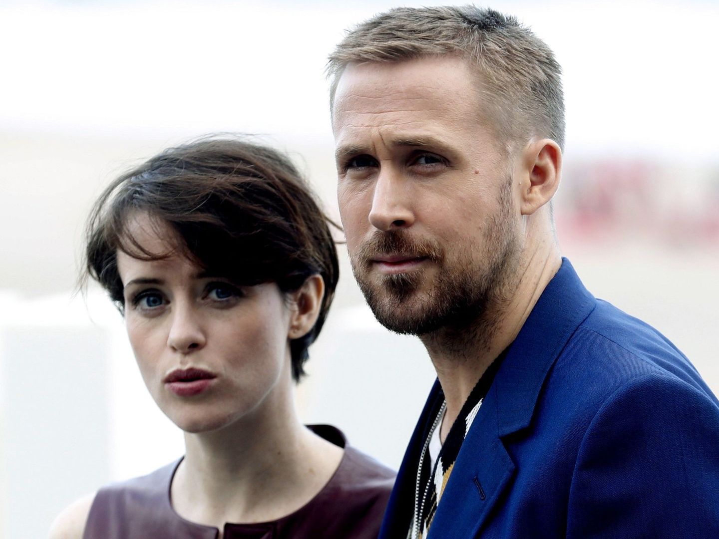 Ryan Gosling y Claire Foy en San Sebastián. (Efe)