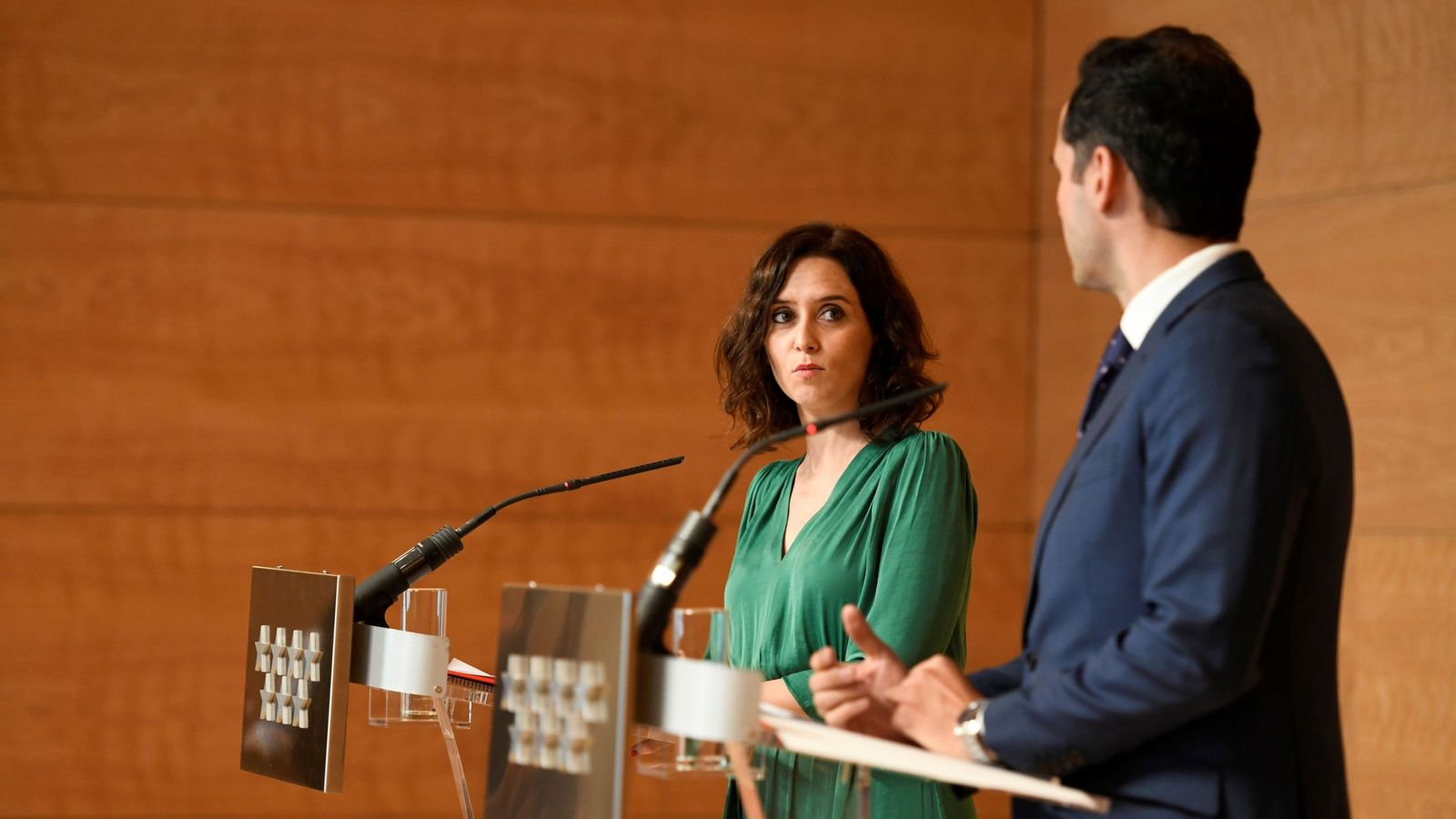 Foto: La presidenta de la Comunidad de Madrid, Isabel Díaz Ayuso, y el vicepresidente, Ignacio Aguado. (EFE)