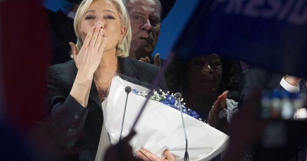 Foto: La líder del Frente Nacional, Marine Le Pen, celebra los resultados obtenidos. (Reuters)