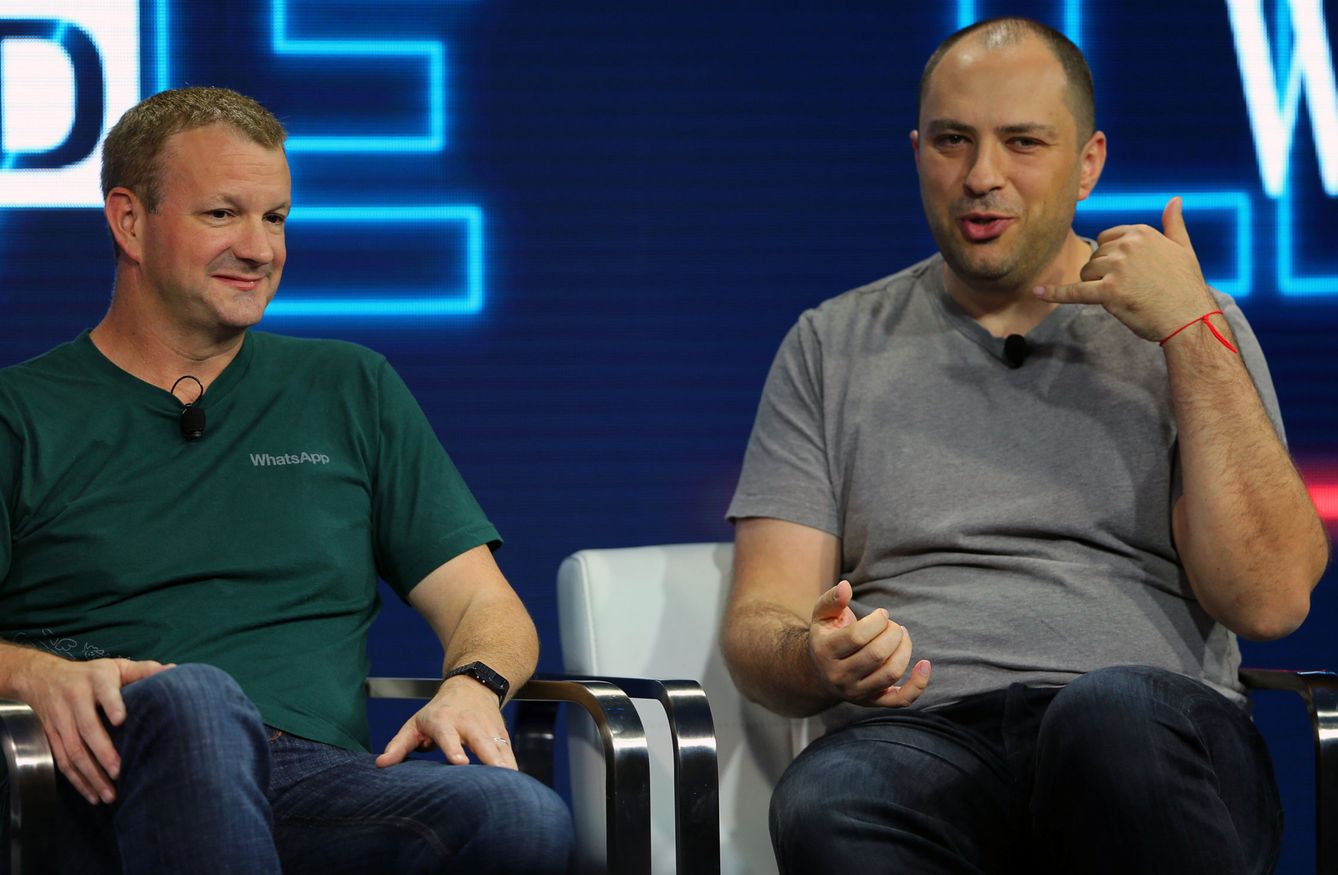 Brian Acton y Jan Koum, cofundadores de WhatsApp. (Reuters)