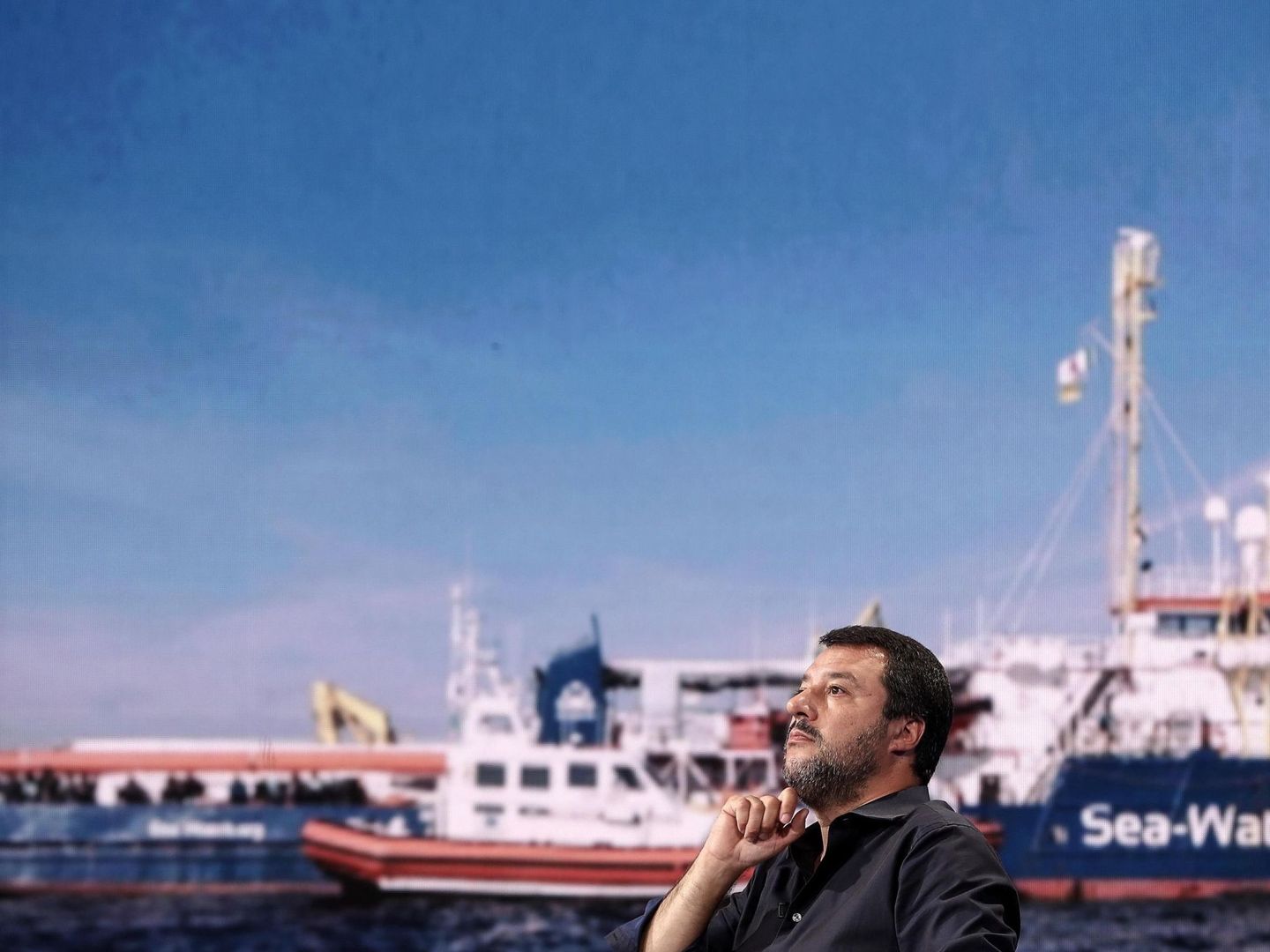 El vicepresidente del Gobierno y ministro de Interior italiano, Matteo Salvini. (EFE)