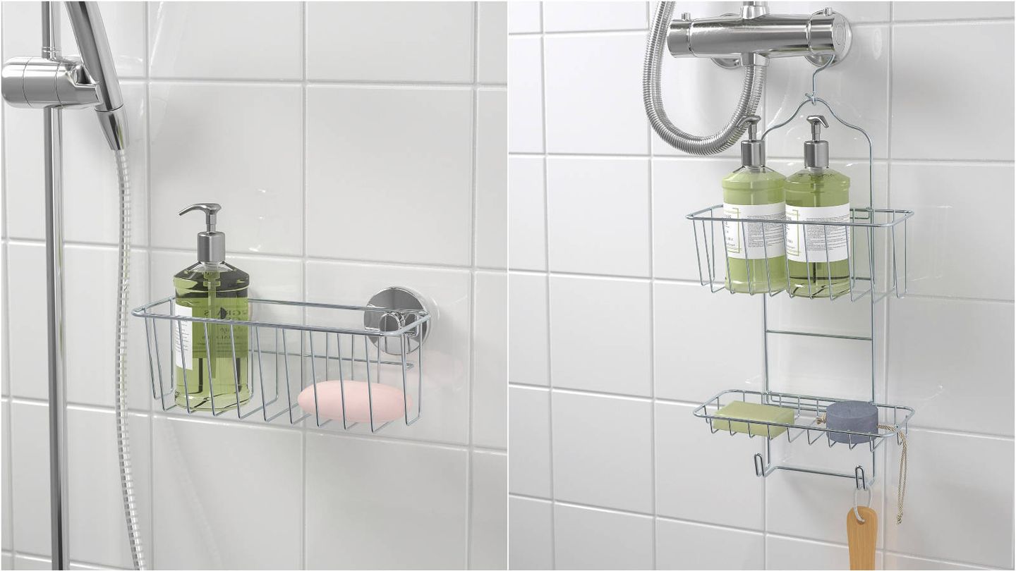 Soluciones prácticas y sin agujeros de Ikea para el baño. (Cortesía)