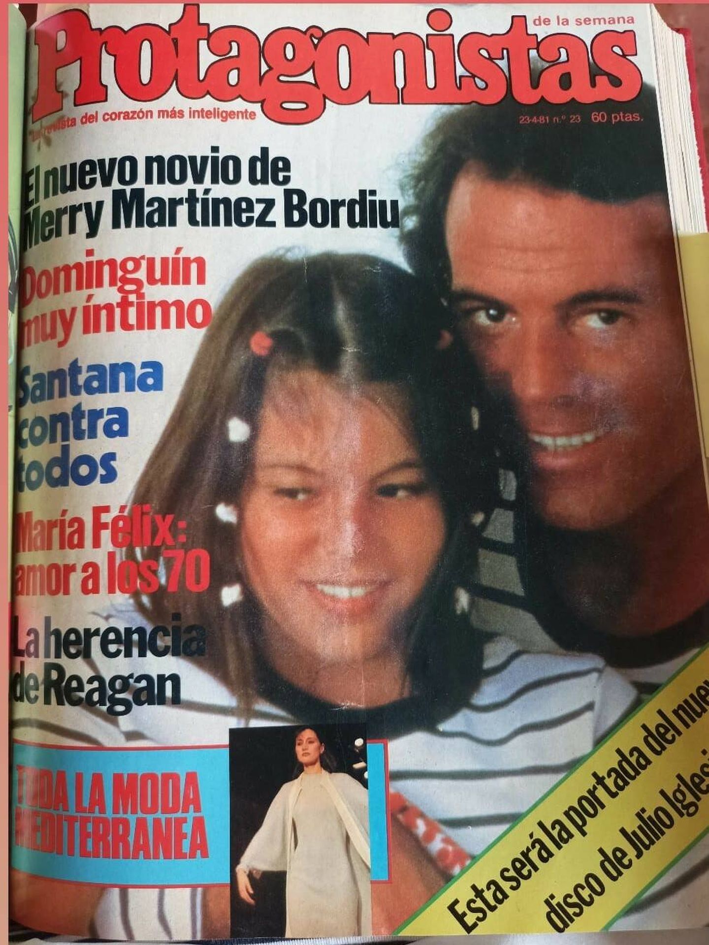 Julio Iglesias y su hija Chábeli en la portada de 'Protagonistas'. 