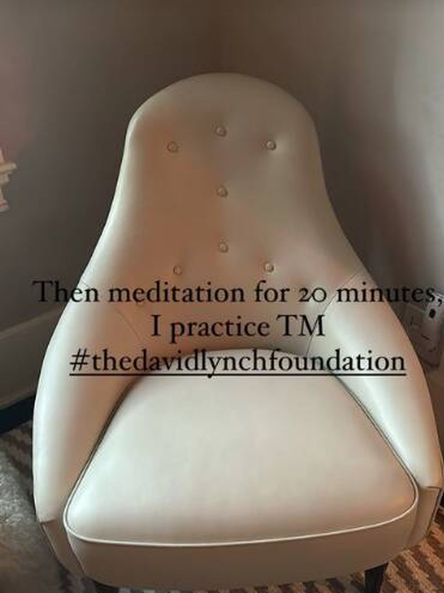 Esta es su silla de meditar. (Instagram/@gwynethpaltrow)