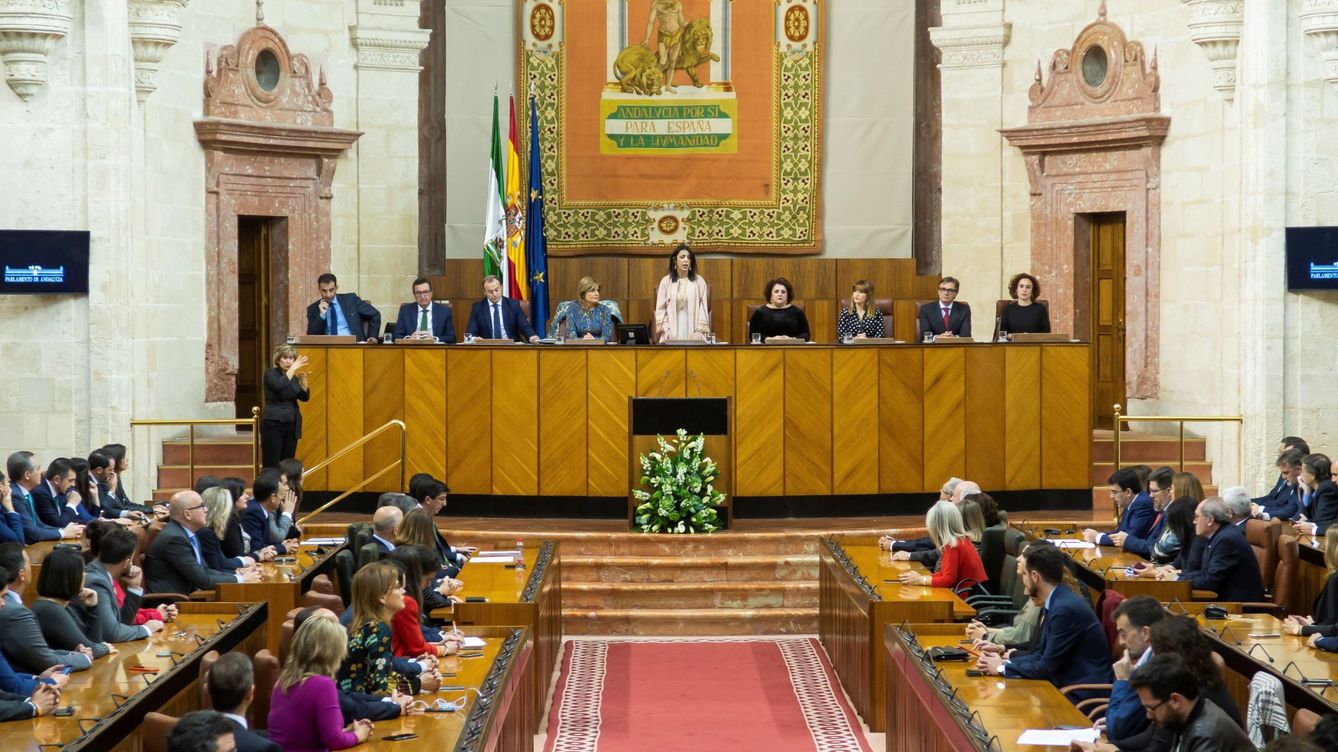 Foto: El interior del Parlamento de Andalucía. (EFE)