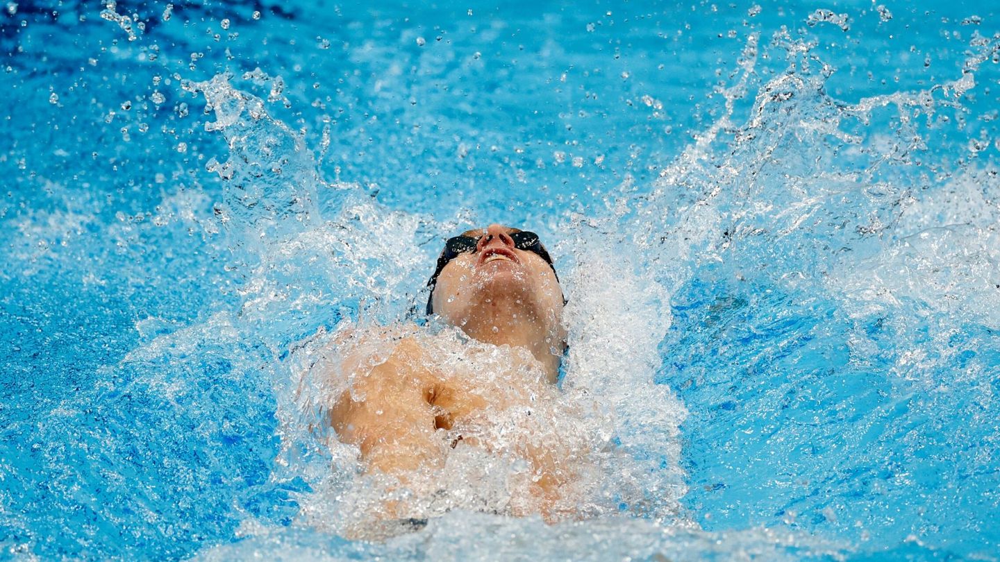 El nadador Nico García en la final de esta noche (Reuters)