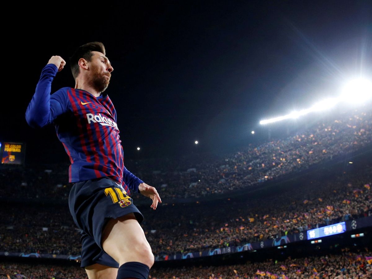 Foto: Messi anota un gol en la Champions en 2019. (Reuters)