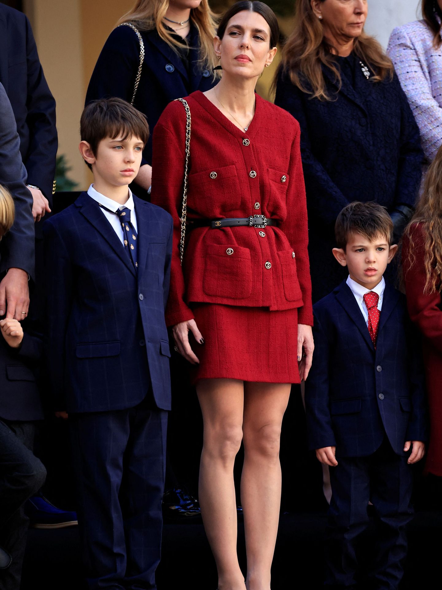 Carlota Casiraghi junto a sus hijos. (Reuters)