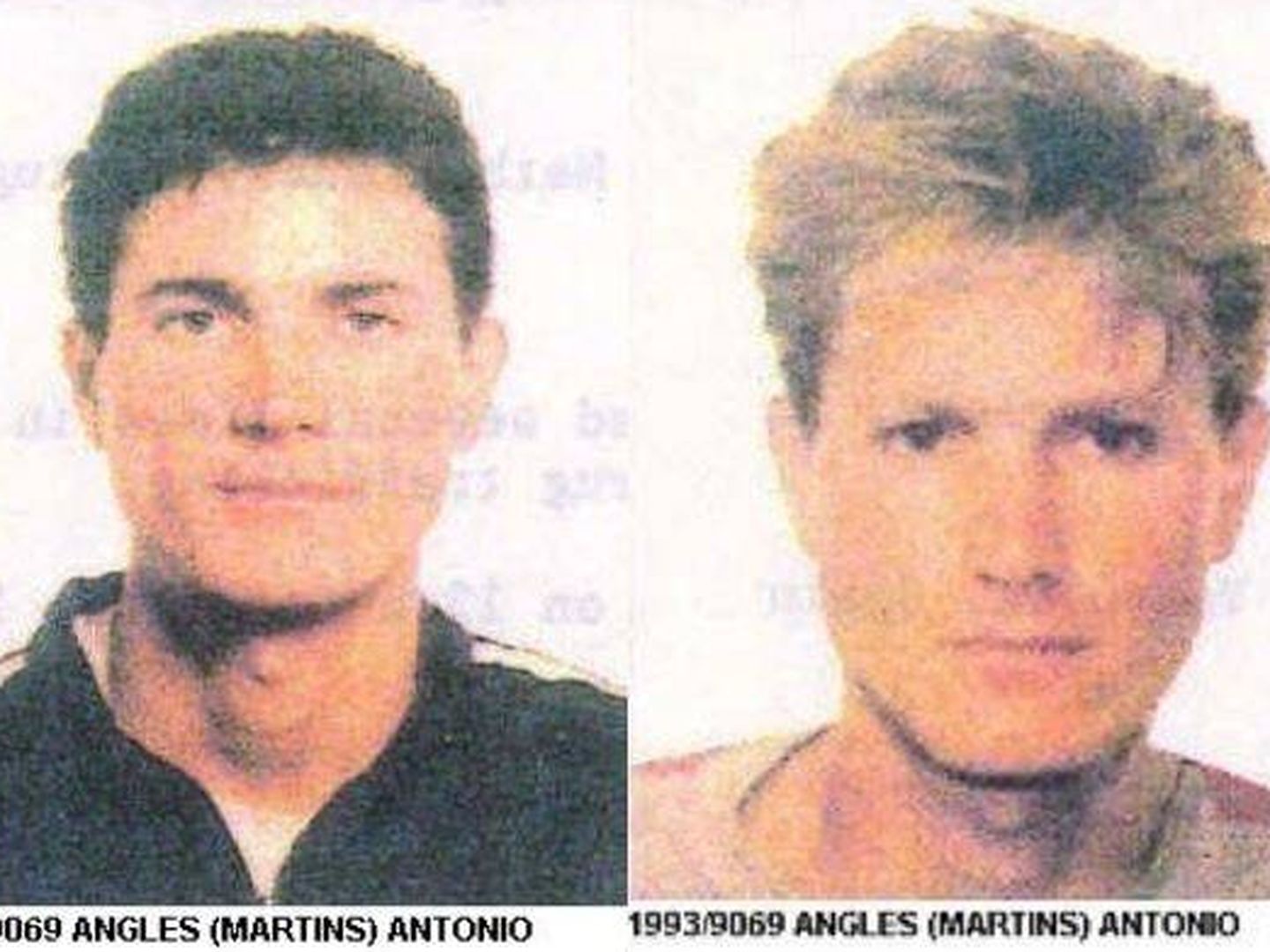 Los cambios de imagen de Antonio Anglés en 1993. (Interpol)