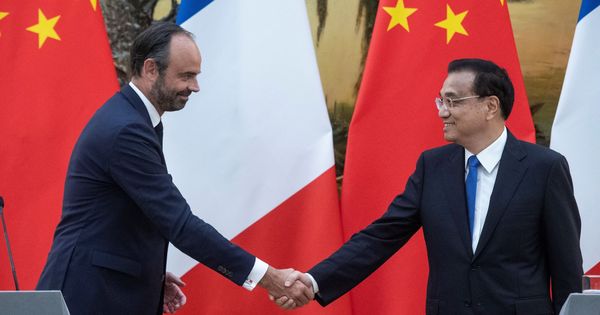 Foto: El primer ministro chino Li Keqiang con su homólogo francés, Edouard Philippe (Reuters)