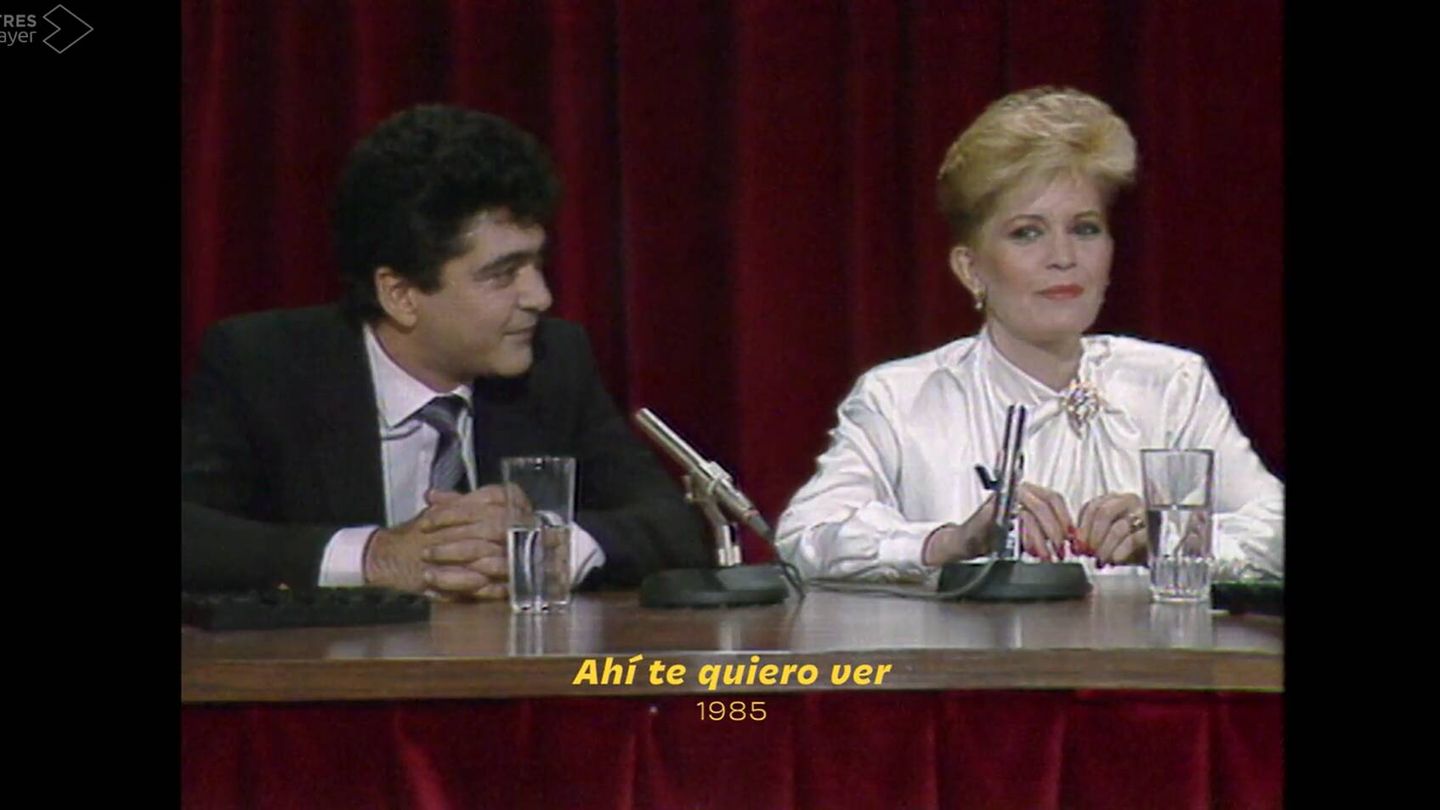 Ángel Cristo y Bárbara Rey, en imágenes televisivas. 'Una vida Bárbara'. (Atresmedia)