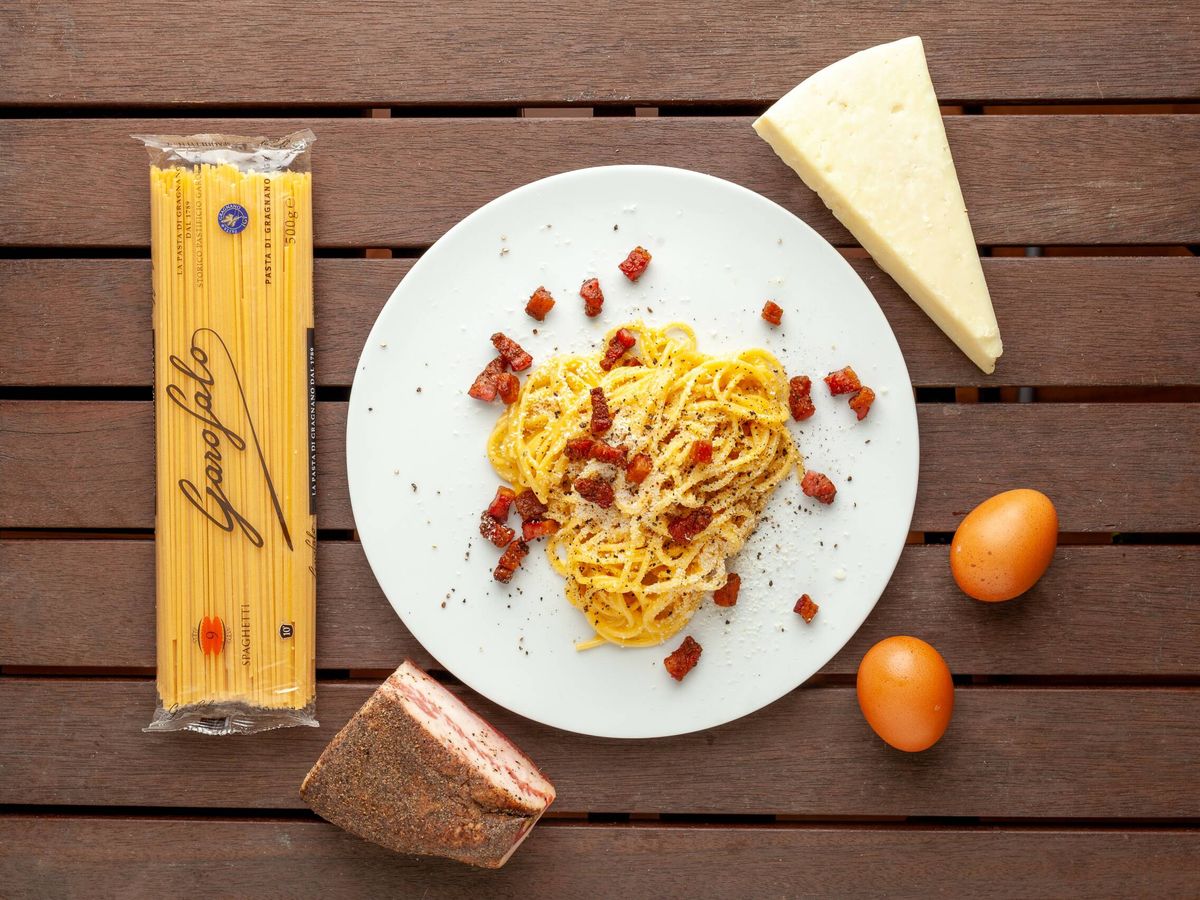 👨🏻‍🍳Receta de Pasta integral a la carbonara con puerros - Recetas Real  Fooding