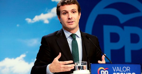 Foto: El líder del PP, Pablo Casado, durante la rueda de prensa tras la reunión del comité ejecutivo nacional. (EFE)