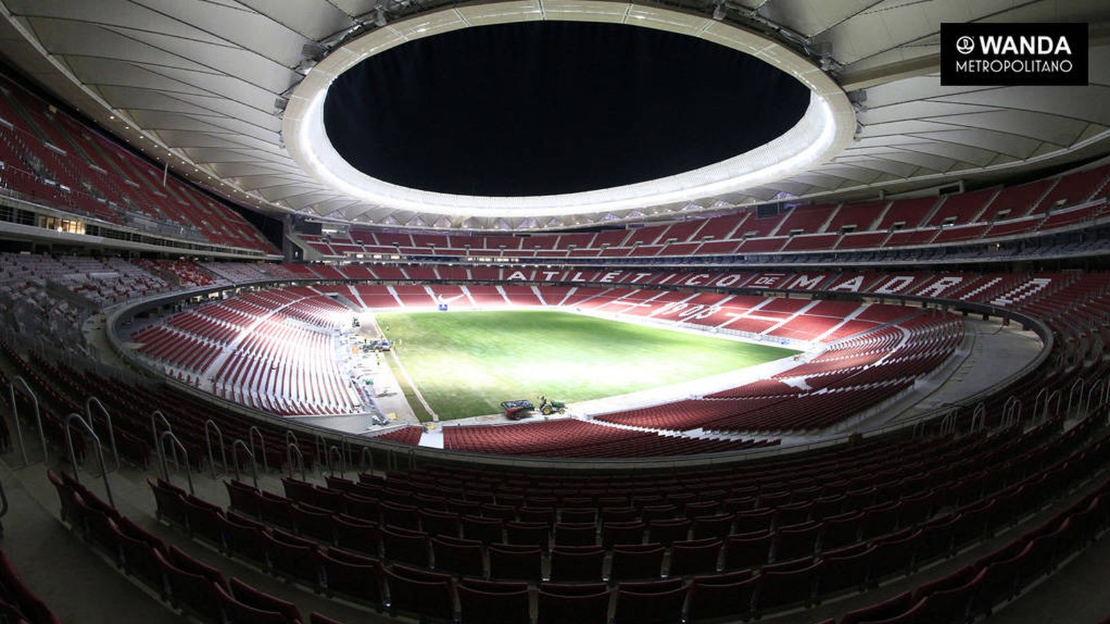 Foto: El Wanda Metropolitano ya tiene césped.