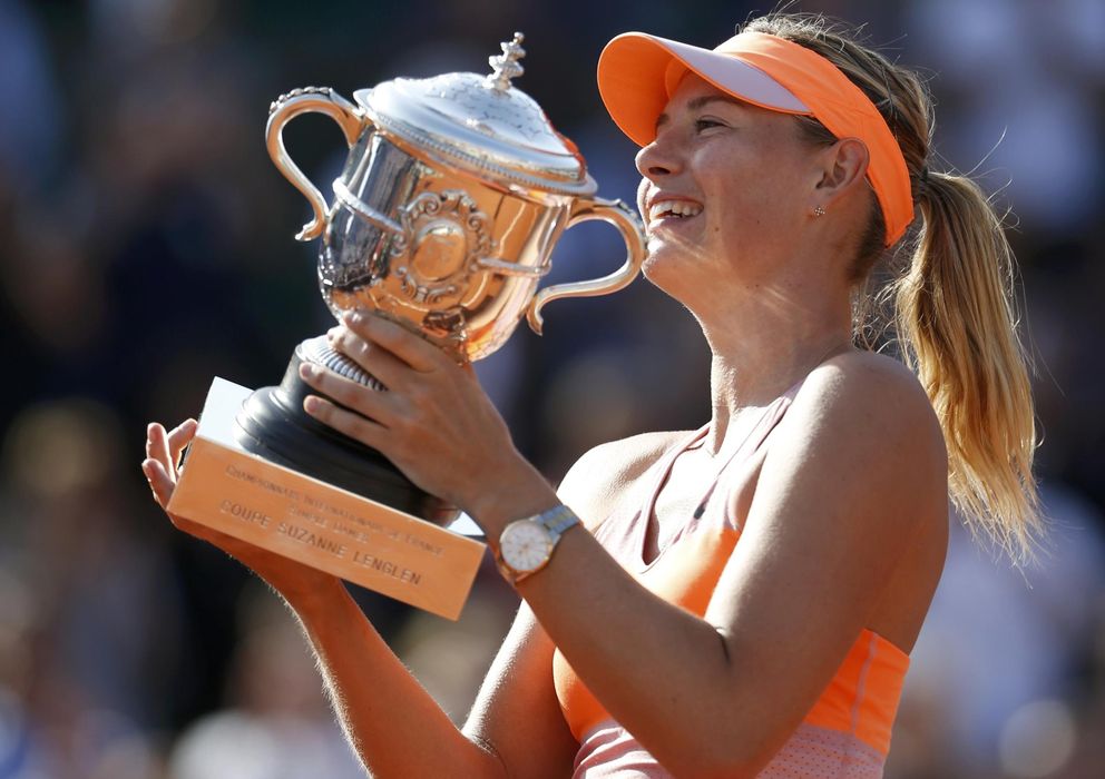 Foto: Maria Sharapova, con el título de campeona en Roland Garros.