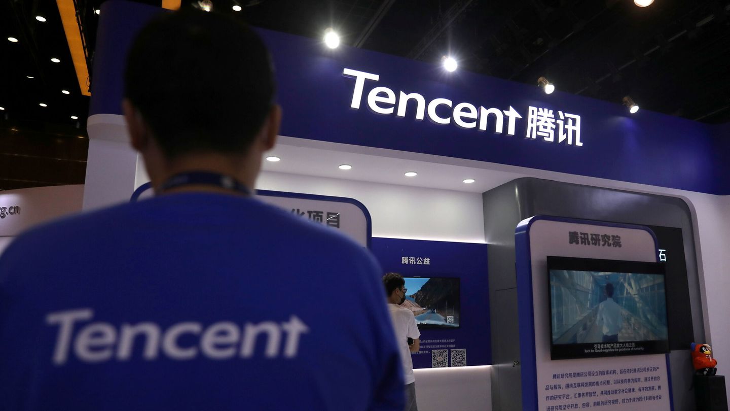 Puesto de Tencent en la reunión de Internet en China. (EFE)