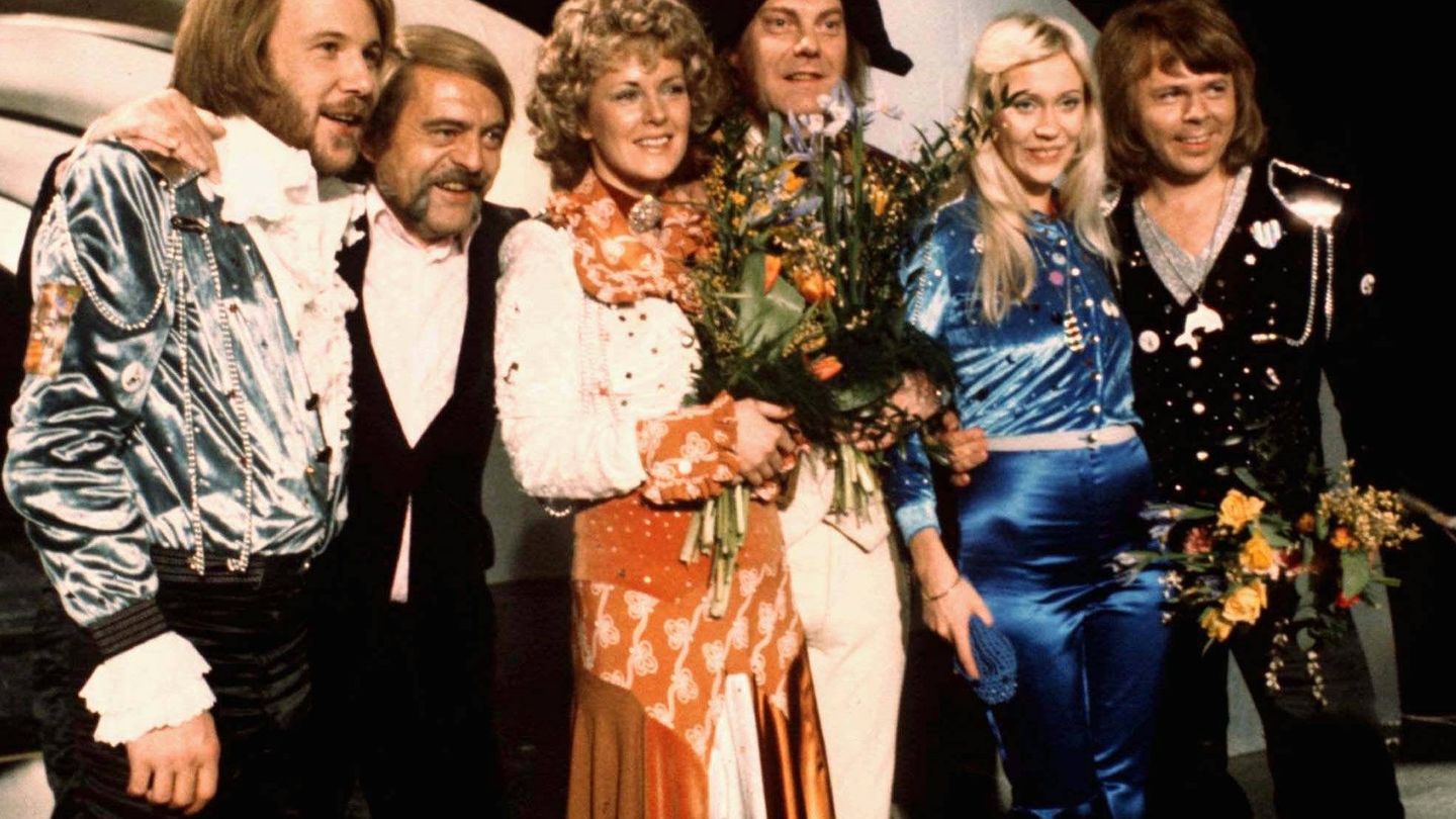 El grupo, tras ganar Eurovisión por 'Waterloo'. (Gtres)