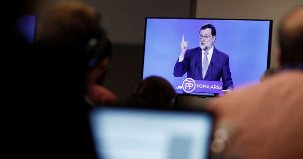 Foto: El expresidente del Gobierno Mariano Rajoy, durante su intervención en la reunión de la junta directiva nacional del PP. (EFE)
