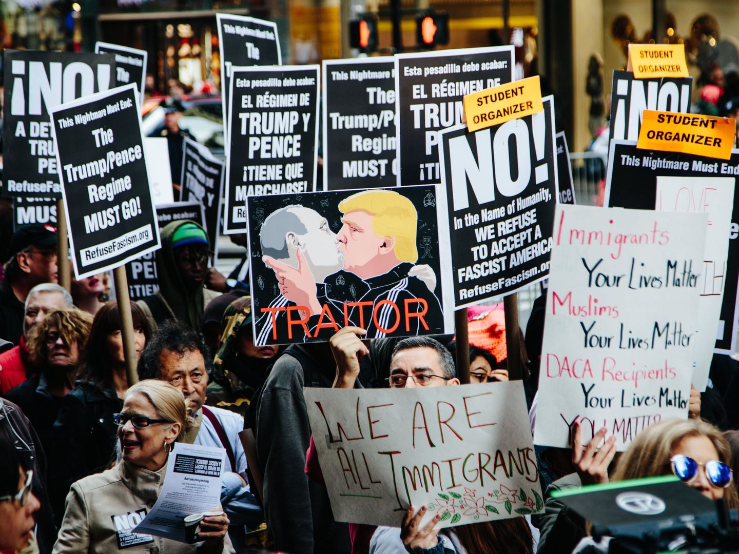 Una manifestación anti-Trump en Washington. (EFE)