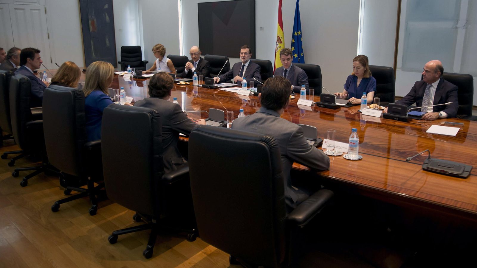 Foto: Fotografía de archivo del presidente del Gobierno, Mariano Rajoy (3i), durante una reunión de la Comisión Delegada de Asuntos Económicos.