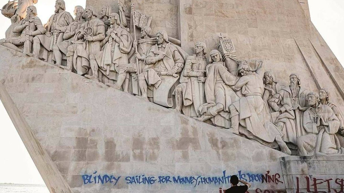 Vandalizado el Monumento a los Descubridores en Lisboa