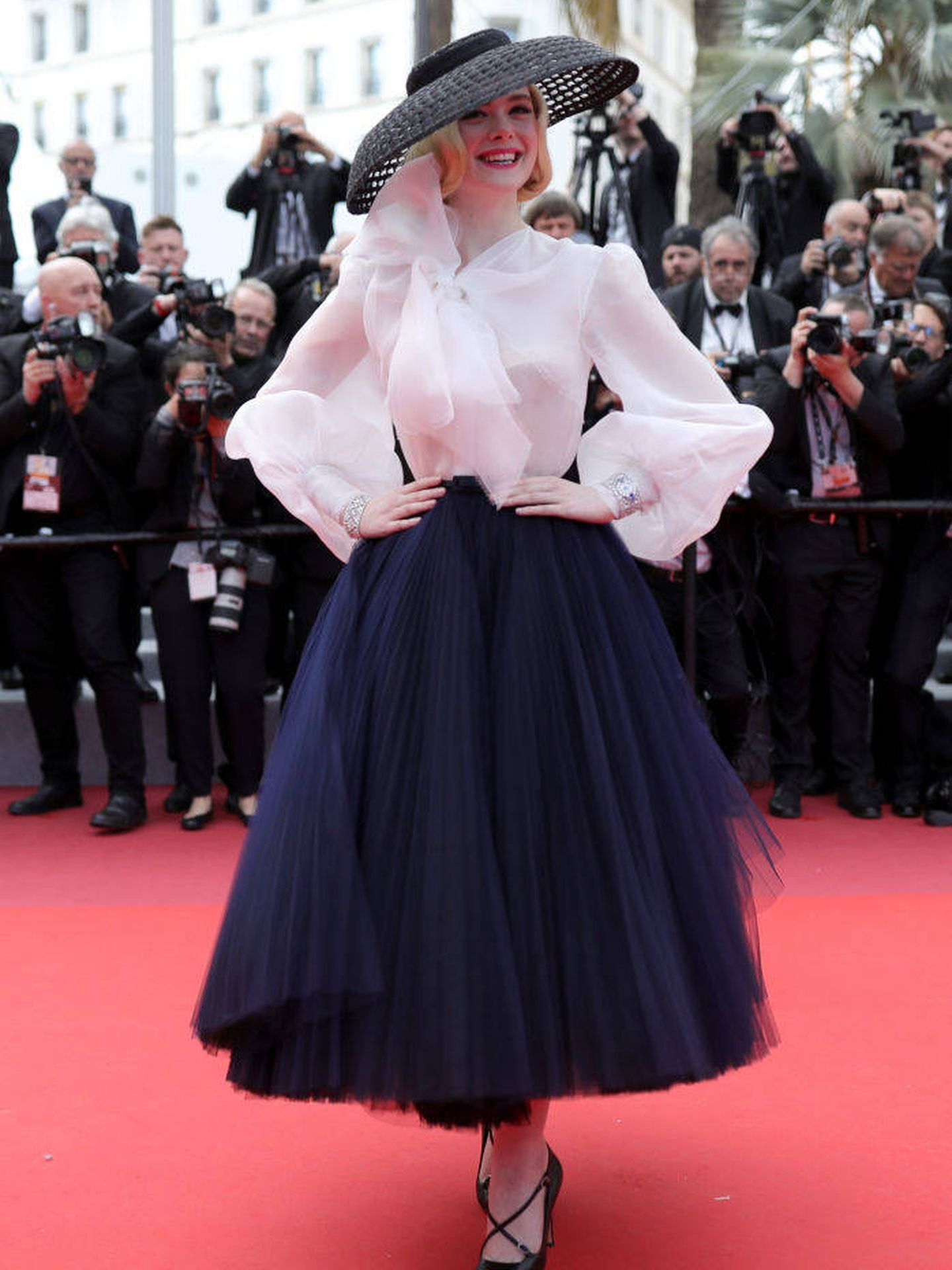 Elle Fanning en Cannes. (Getty)