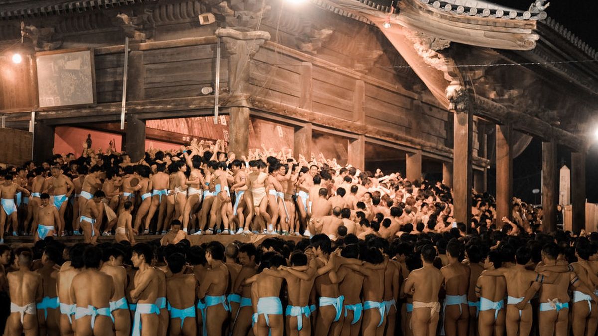 'Hadaka Matsuri': la fiesta japonesa donde los hombres beben sake casi desnudos